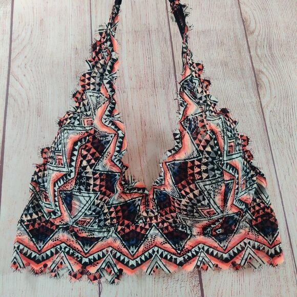 Victoria's Secret PINK printed lace bralette lightly lined sz XS - Picture 7 of 10